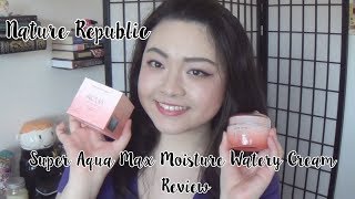 Nature Republic Super Aqua Max Moisture Watery Cream Review [upl. by Legnaros836]