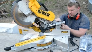 DEWALT 779 DWS780 Double Bevel Compound Sliding Miter Saw Unboxing [upl. by Aihpled]