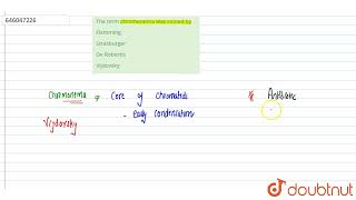 The term chromonema was coined by  12  CELL CYCLE CELL DIVISION  BIOLOGY  DINESH PUBLICAT [upl. by Pilihp]