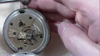 How I take apart a pocket watch Waltham model 1857 [upl. by Awe914]