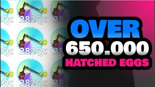 WE HATCHED OVER 650K EGGS AND WINNER ANNOUNCEMENT WEAPON FIGHTING SIMULATOR ROBLOX PAPTAB [upl. by Nicholson]