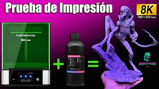 uniformation GK2 Impresión de resina en 8K Realmente imprime tan bien Opinión sincera [upl. by Emerej]