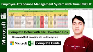 Employee Attendance Management System  Automated Employee Timesheet in Excel [upl. by Chae]