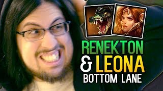 Imaqtpie  RENEKTON amp LEONA BOTTOM LANE WHO GETS THE PENTA [upl. by Ultun]