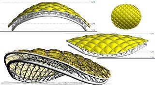 BIM  Revit 3D Organic Form 04 Tensile Structure [upl. by Betthezel]