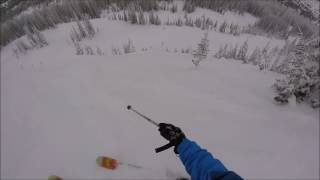 WOLF CREEK POWDER DAY  Knife Ridge Waterfall Area Cliff and Alberta Peak Wolf Creek Ski Cliffs [upl. by Ramma]