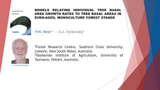 Models Relating Individual Tree JOF 2022 91 21 38 [upl. by Lanuk318]