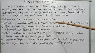 Chytridiomycetes general characteristics in Hindi [upl. by Areid]