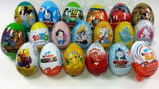 19 Surprise Eggs Unboxing Zaini Eggs Kinder Surprise Cars 2 Thomas Toy Story [upl. by Troxell]