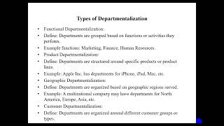 Departmentalization of Organization [upl. by Toy910]