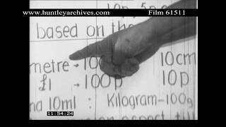 Decimalisation of money in the classroom explained Archive film 61511 [upl. by Halimeda82]