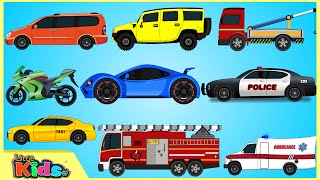 Learning Street Vehicles  Cars and Trucks for Kids  Videos for Children  Little Kids TV [upl. by Yesnek894]