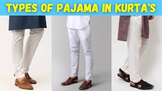 Types Of Pajama In Kurta’s  How To Wear Kurta Pajama  Kurta pajama [upl. by Allemahs]