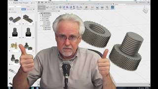 Learn Fusion 360 or Die Trying LESSON 8 Design Knurled Nut and Bolt for 3D Printer [upl. by Pier]