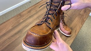 Review of Red Wing 1907 Heritage Leather Work Boot Made in USA Construction for Trades and DIY Build [upl. by Letsirc210]