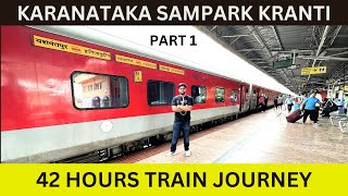 KARNATAKA SAMPARK KRANTI Express FIRST CLASS FULL TRAIN JOURNEY  Bangalore to Delhi Train Journey [upl. by Benioff]