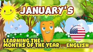 Months of the Year  Childrens Educational Music monthsoftheyear children education music [upl. by Htebarual]