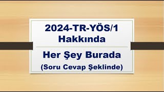 2024TRYÖS1 Kılavuzu yayınlandı [upl. by Narra320]