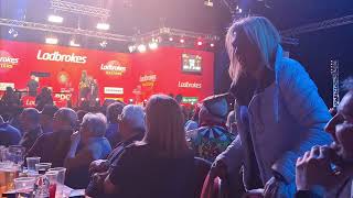 Live 9 Dart Attempt  Simon Whitlock  7 Perfect Darts Ladbrokes Masters 2022 [upl. by Anivram]