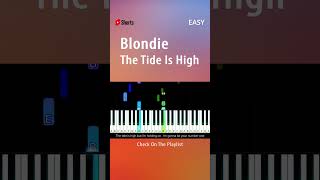 Blondie  The Tide Is High  EASY Piano TUTORIAL by Piano Fun Play youtubeshorts shorts [upl. by Millur40]