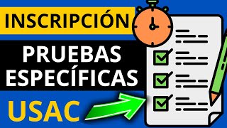 📄INSCRIPCIÓN a las PRUEBAS ESPECIFICAS Universidad de San Carlos de Guatemala Fase 3 Admisión USAC [upl. by Idoux517]