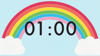 1 Minute Countdown Rainbow Timer 🌈 [upl. by Scrivenor823]