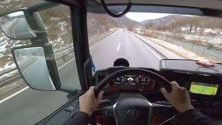 POV Driving Scania V8 530S  Journey to unloading in Austria [upl. by Aceber]