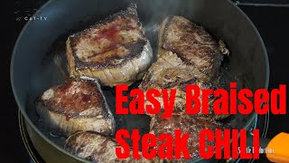 Braised Steak Slow Cooker Chili  Easy Crock Pot Steak Chili [upl. by Karry]