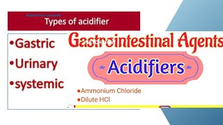 Acidifiers unit3 BP104TLect1  pharma inorganic chemistryPerfectpharmacyclasses pharmacy [upl. by Walke]