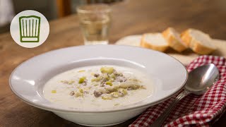 KäseLauchSuppe mit Hackfleisch Rezept chefkoch [upl. by Dahlia]