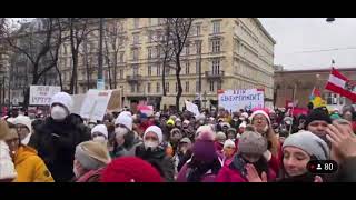 ‼️Demonstratii de mari proportii la Viena contra vaccinãrii obligatorii si contra lockdown‼️ [upl. by Liscomb]