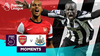 Arsenal vs Newcastle United  Top 5 Premier League Moments  Walcott Tiote Van Persie [upl. by Cruickshank]