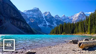 4K Moraine Lake Relaxation  Soothing Water Ambience  Peaceful Nature Sounds for Sleep amp Study [upl. by Nilsoj]