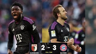 Augsburg vs Bayern Munich 23 Bundesliga Highlights 2024  Harry Kane goal vs Augsburg  Davies goal [upl. by Arais]