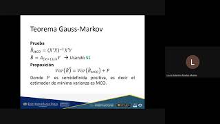 Econometría avanzada  Teoría  Teorema GaussMarkov consistencia y varianza del error [upl. by Daht]