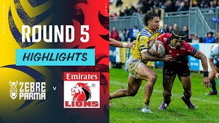 Zebre Parma v Emirates Lions  Highlights  Round 5  URC 202425 [upl. by Niobe476]