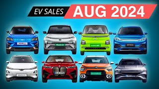 🔥 August 2024 EV Sales Tata Tops KIA Enters Top 10 Kaun Gira Kaun Ubhra [upl. by Alleinnad]