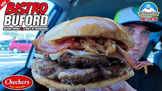 Checkers® Bistro Buford Burger Review 🏁🍔🍔  theendorsement [upl. by Geier]