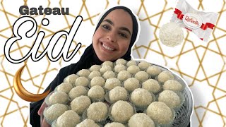 IDEE GATEAU EID 2020 🌙 RAFFAELLO maison  recette simple et efficace sans cuisson [upl. by Amitarp]