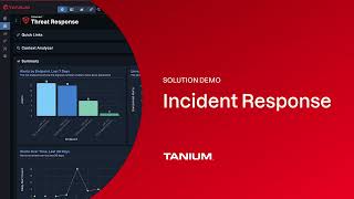 Tanium Solution Demo Incident Response [upl. by Ahsimet]