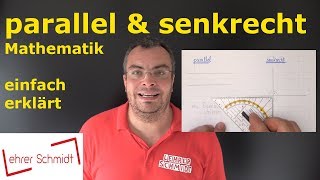 parallel und senkrecht  Mathematik  einfach erklärt  Lehrerschmidt [upl. by Nerac958]