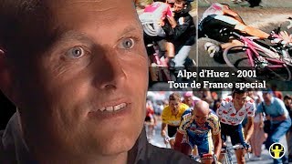 History of Alpe dHuez 2001 Tour de France special  Giuseppe Guerini Marco Pantani Bjarne Riis [upl. by Annoj615]