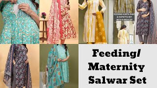 Feeding Maternity Salwar Set from Amazon Meesho  Review newmom momlife feeding baby shopping [upl. by Uta]