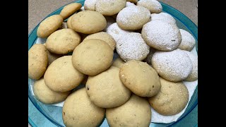 Butter walnut cookies Kourabiedes cookies [upl. by Attelrahc]