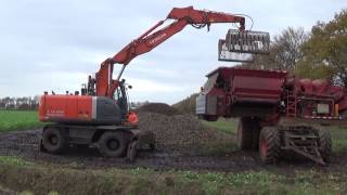 HITACHI ZAXIS 170W AARDAPPELS LADEN VOOR DE AVEBE [upl. by Dyolf]