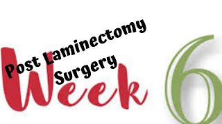 Laminectomy Surgery and Recovery 6 weeks post op [upl. by Cora667]