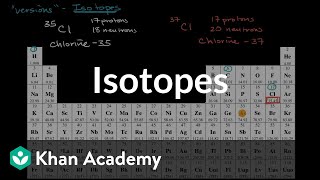 Isotopes  Atomic structure and properties  AP Chemistry  Khan Academy [upl. by Taka]