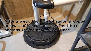 Radon Mitigation System parts needed and installation  Part 1 of 2 [upl. by Anelam]