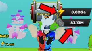 NEW Over 8 QUADRILLION ENERGY and 80 MILLION STRENGTH on Roblox Strongman Simulator [upl. by Wolliw]