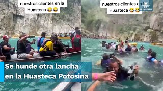 Canoa con turistas se hunde en la Huasteca Potosina y se hace viral en TikTok [upl. by Adala310]